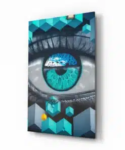 Pupil van oog Glasschilderij