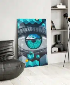 Pupil van oog Glasschilderij