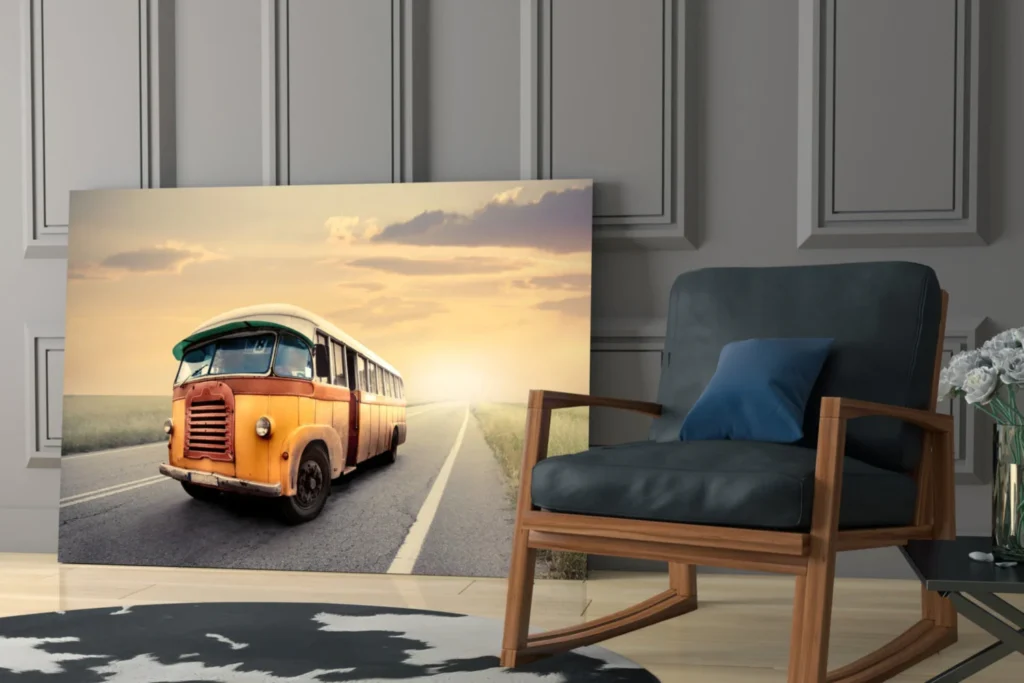 Oude Camper Glasschilderij