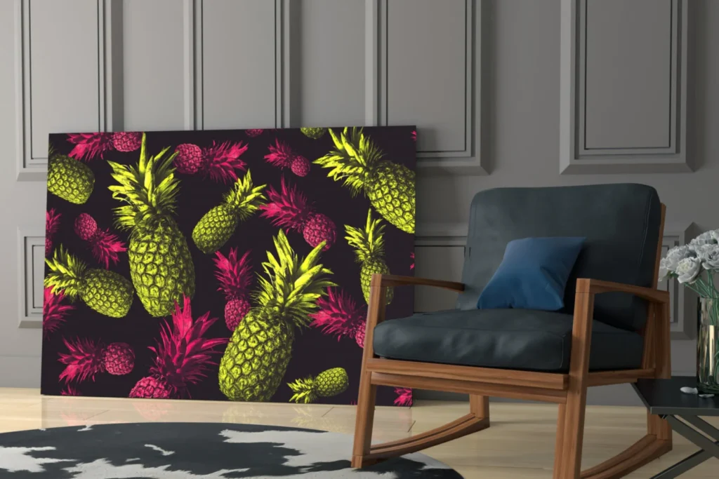 Fruit Ananas Glasschilderij