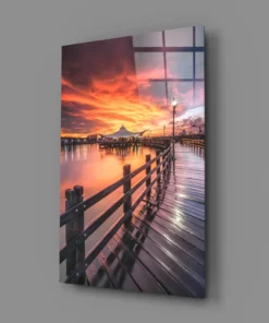 Houten Steigers Glasschilderij - Afbeelding 4