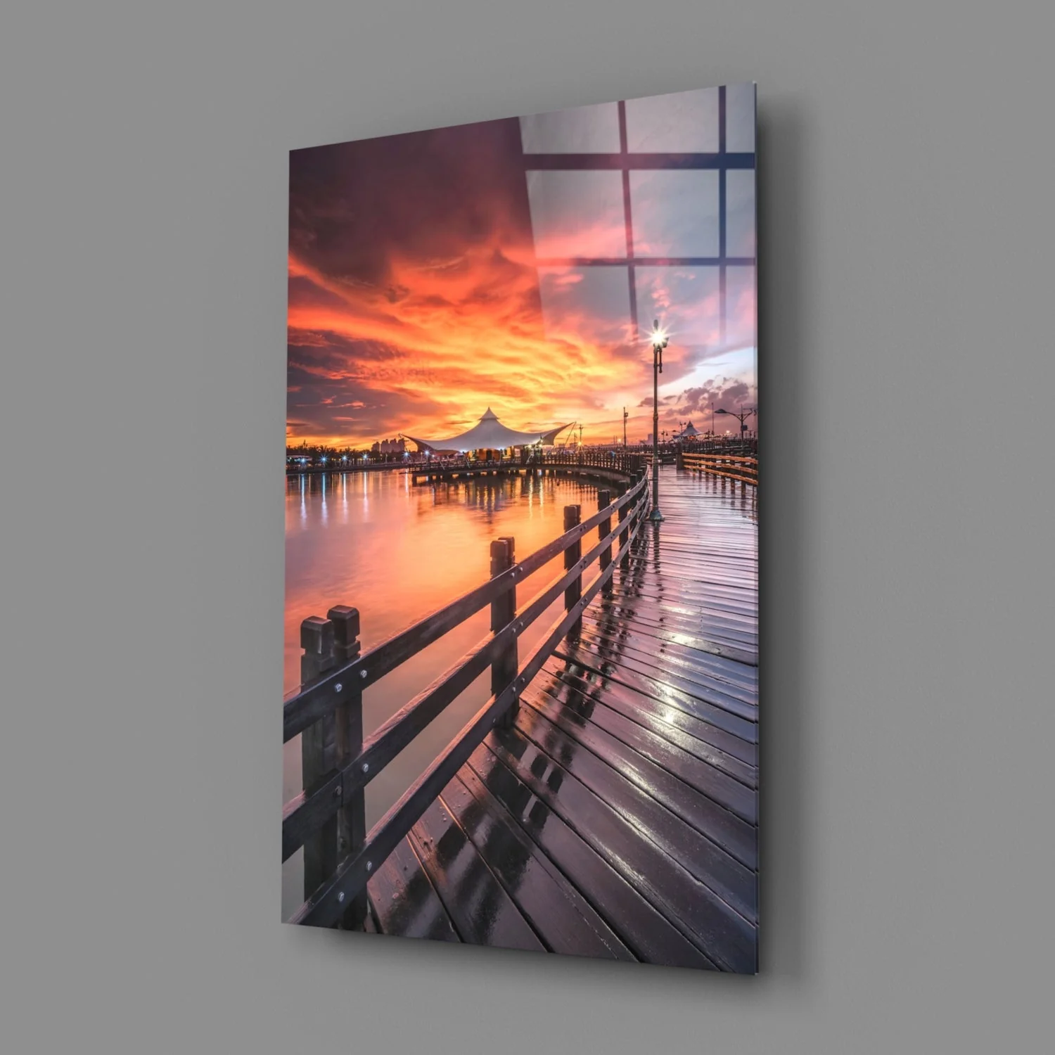 Houten Steigers Glasschilderij - Afbeelding 4