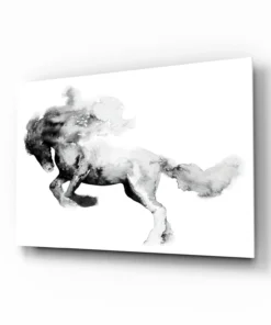 Paard Silhouet Glasschilderij