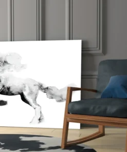 Paard Silhouet Glasschilderij