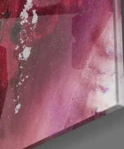Alternative view of Abstract Rood Wit Glasschilderij