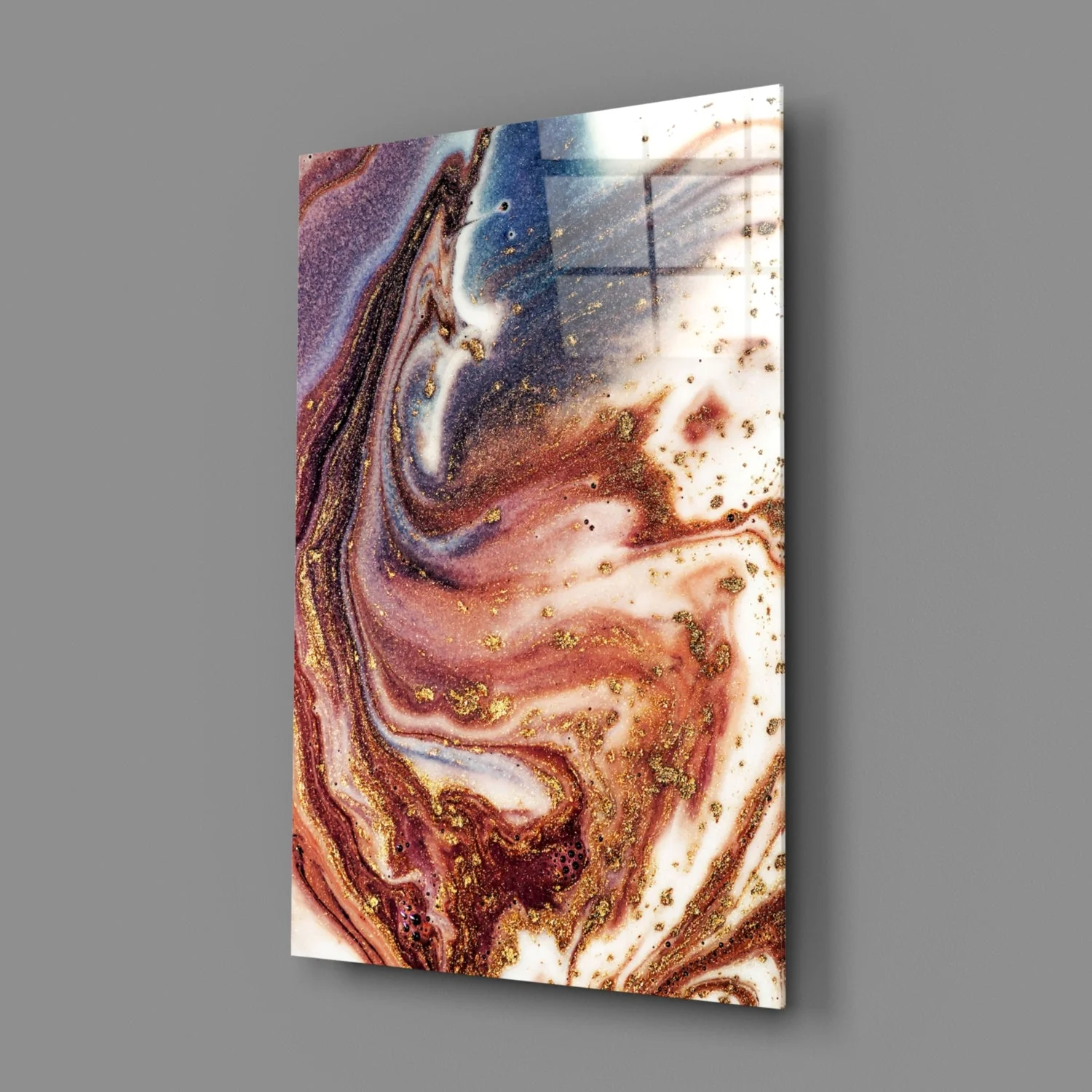 Abstract Glasschilderij Bruin - Afbeelding 6