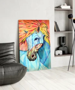 Dieren Paard Glasschilderij