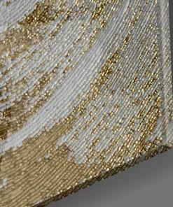 Alternative view of Abstract Glasschilderij Wit Goud