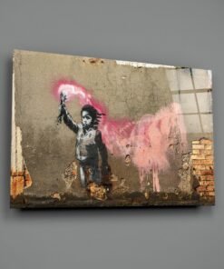 Glasschilderij Graffiti Protest - Afbeelding 3