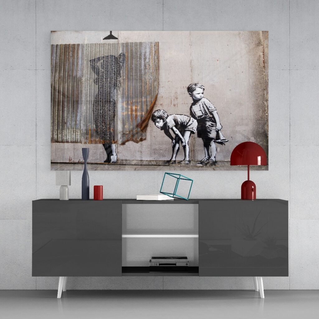 banksy-nieuwsgierigheid-glasschilderij