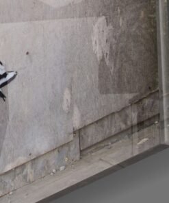 Alternative view of Banksy Graffiti Glasschilderij