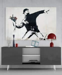 Glasschilderij Banksy protest