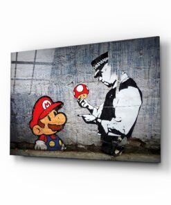 Graffiti Glasschilderij Super Mario