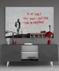 Glasschilderij Graffiti Tekst