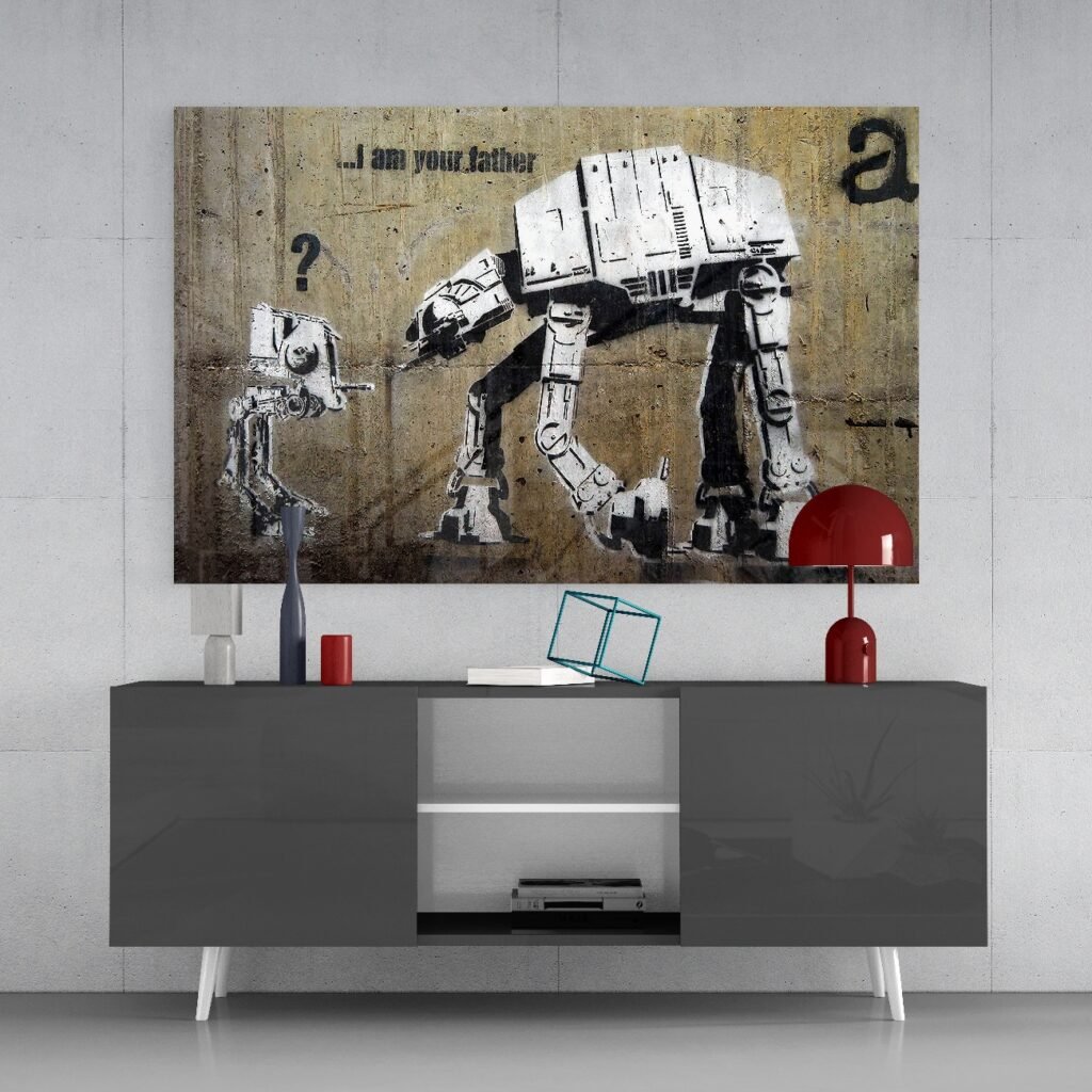 Glasschilderij Graffiti Star Wars