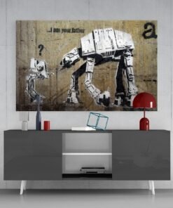 Glasschilderij Graffiti Star Wars