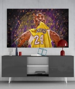Glasschilderij Kobe Bryant