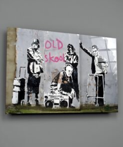 Glasschilderij Graffiti Oude school - Afbeelding 3