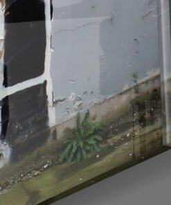 Alternative view of Glasschilderij Graffiti Oude school