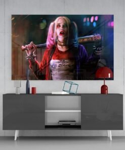 Harley Quinn Glasschilderij