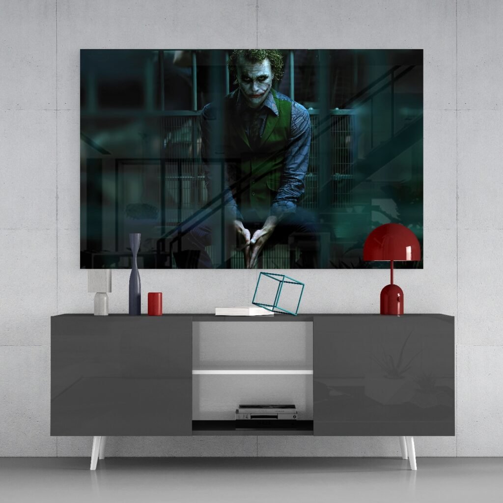 The Joker Glasschilderij