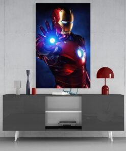 Iron Man Poster Glasschilderij