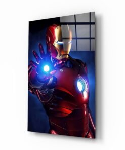Iron Man Poster Glasschilderij