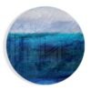 Abstract Blauw Glasschilderij