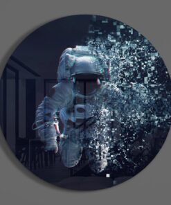 Astronaut Glasschilderij - Afbeelding 3