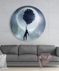 Alternative view of Volle Maan Glasschilderij