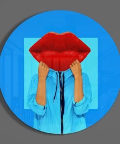 Rode Lippen Glasschilderij - Afbeelding 3