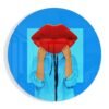 Rode Lippen Glasschilderij