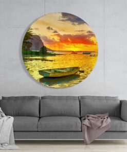 Alternative view of Zonsondergang Glasschilderij