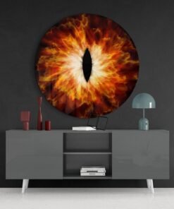 Vuur oog Glasschilderij