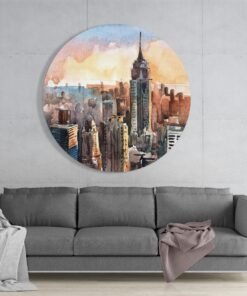 Alternative view of New York Glasschilderij