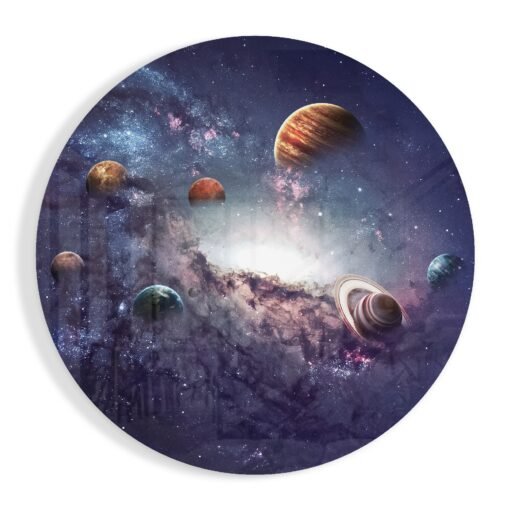 Planeten Glasschilderij