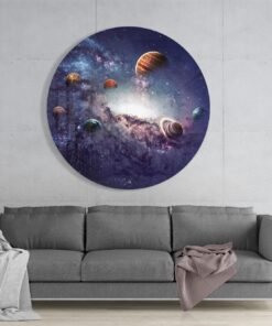 Planeten Glasschilderij