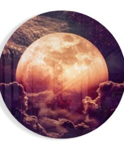 Volle Maan Glasschilderij