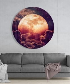 Volle Maan Glasschilderij