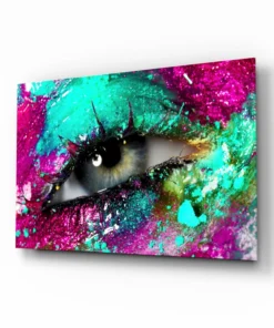 Pupil van het oog Glasschilderij