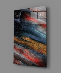 Abstract Pastelkleuren Glasschilderij
