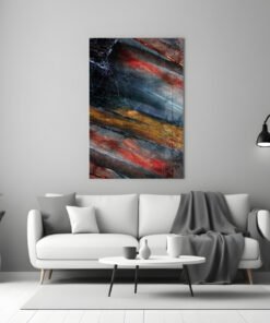 Abstract Pastelkleuren Glasschilderij