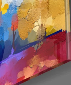Alternative view of Abstracte bomen Glasschilderij