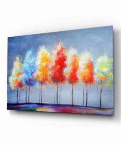 Abstracte Bomen Glasschilderij