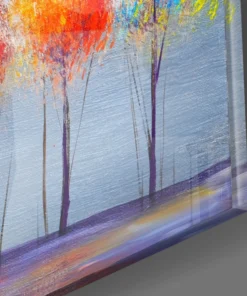 Abstracte Bomen Glasschilderij