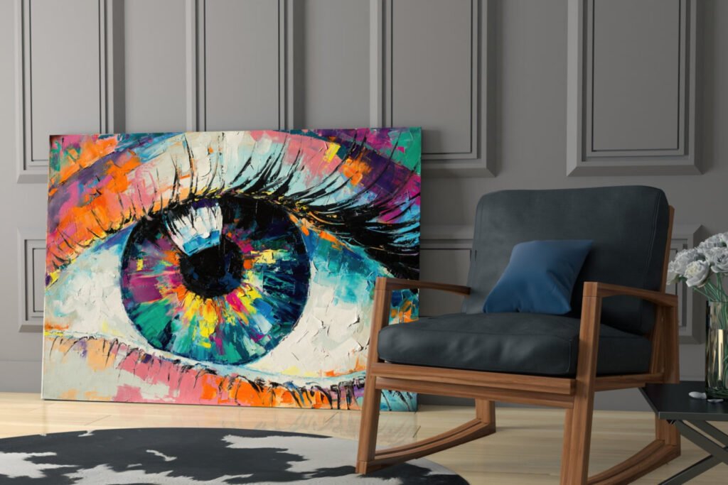 Pupil van Oog Glasschilderij