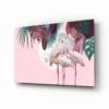 Flamingo's Glasschilderij