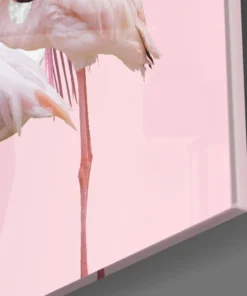 Flamingo's Glasschilderij