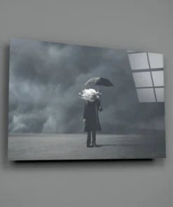 Storm Gedachten Glasschilderij