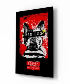 Glasschilderij Bad Dog
